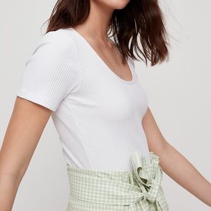 Wilfred Aritzia ribbed white t shirt size XS